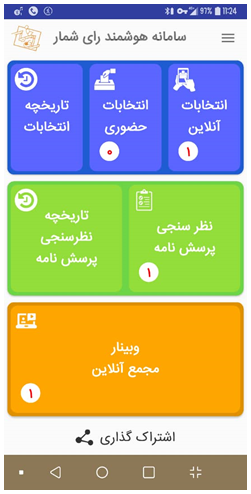 انتخابات آنلاین رای شمار